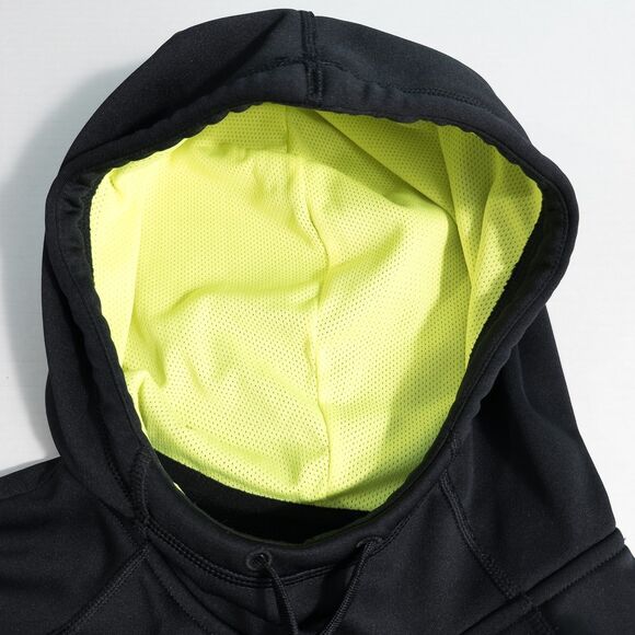 Nike Neon Spell Out Therma Dri Fit Hoodie Womens Medium Embroidered Black 803449 - Picture 6 of 12